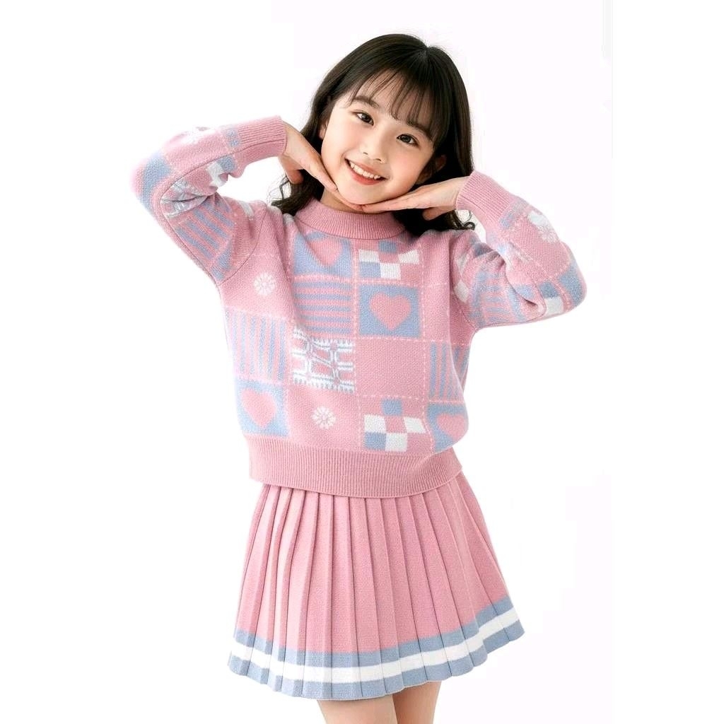 baju setelan anak korea baju rajut setelan anak perempuan