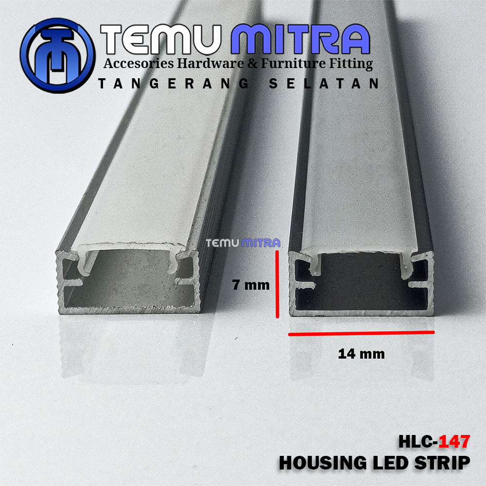 RUMAH LAMPU LED STRIP 147 HD/ Rulam/Rumah lampu LED Strip/cover led strip panjang 3 meter Alumunium 