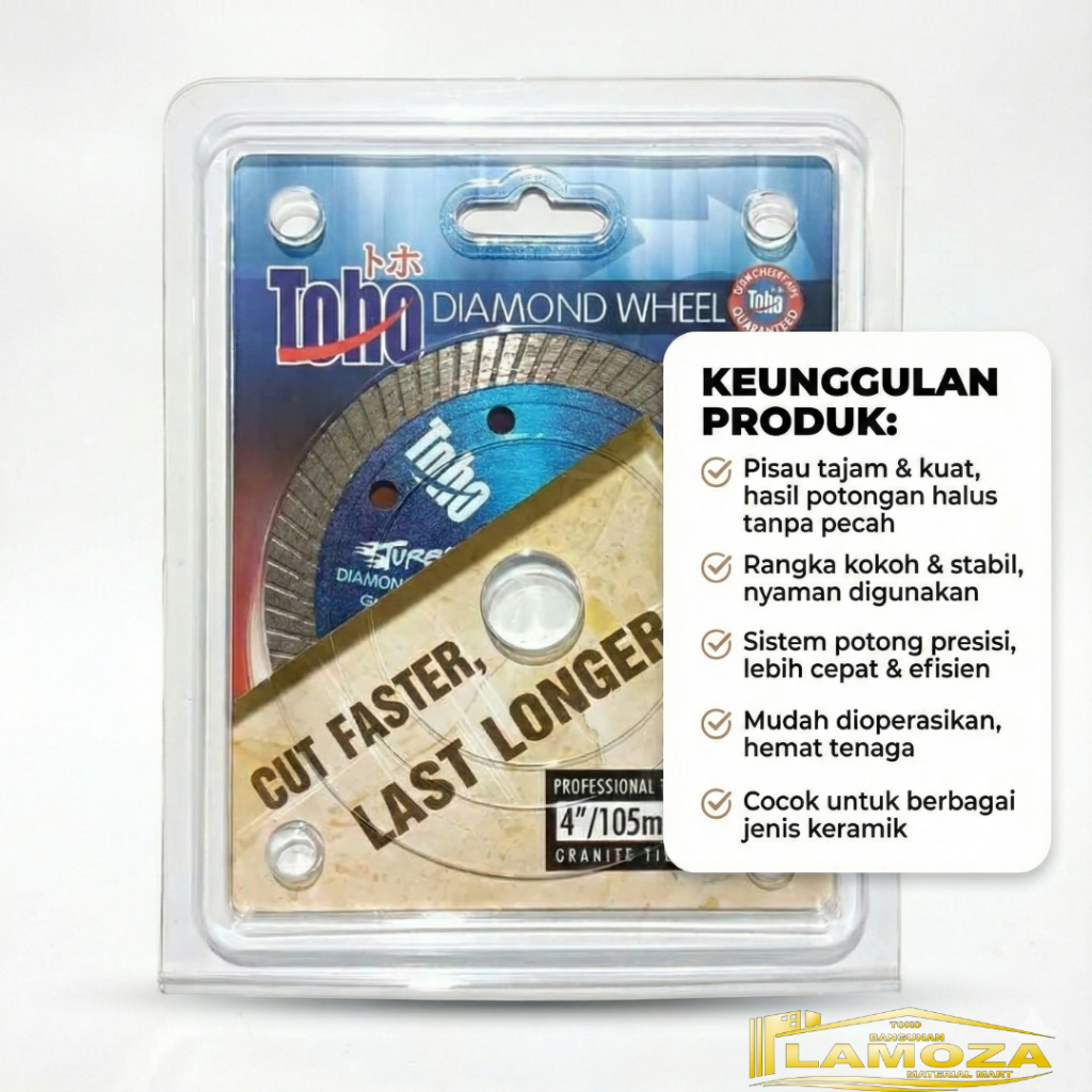 Diamond TOHO Pisau Potong Granit 4 Inch