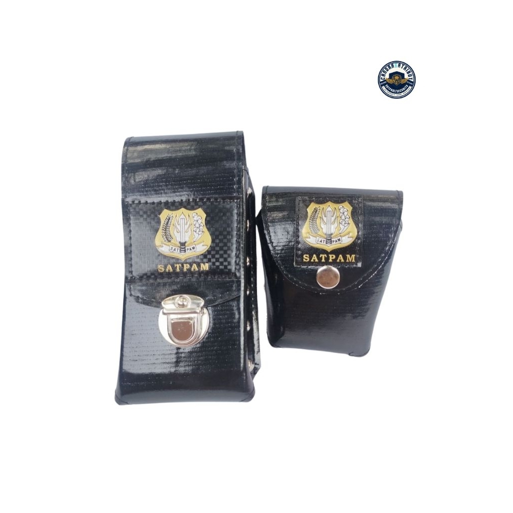 set satpam logo kuning, sarung hp, dan sarung borgol