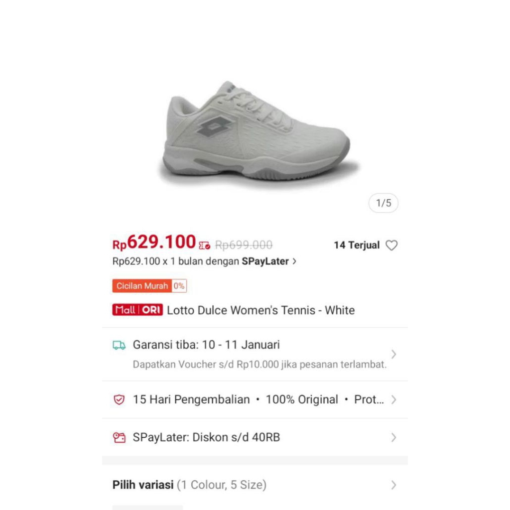 (New) Lotto Sneakers sepatu olahraga