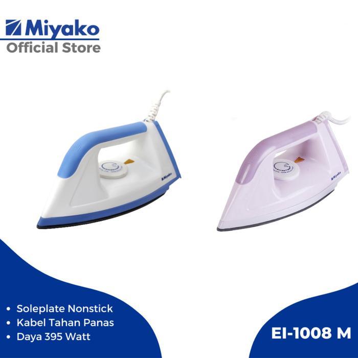 Setrika MIYAKO EI 1008 M Electric Iron Miyako EI-1008 Biru Ungu Low Watt Setrika Kering