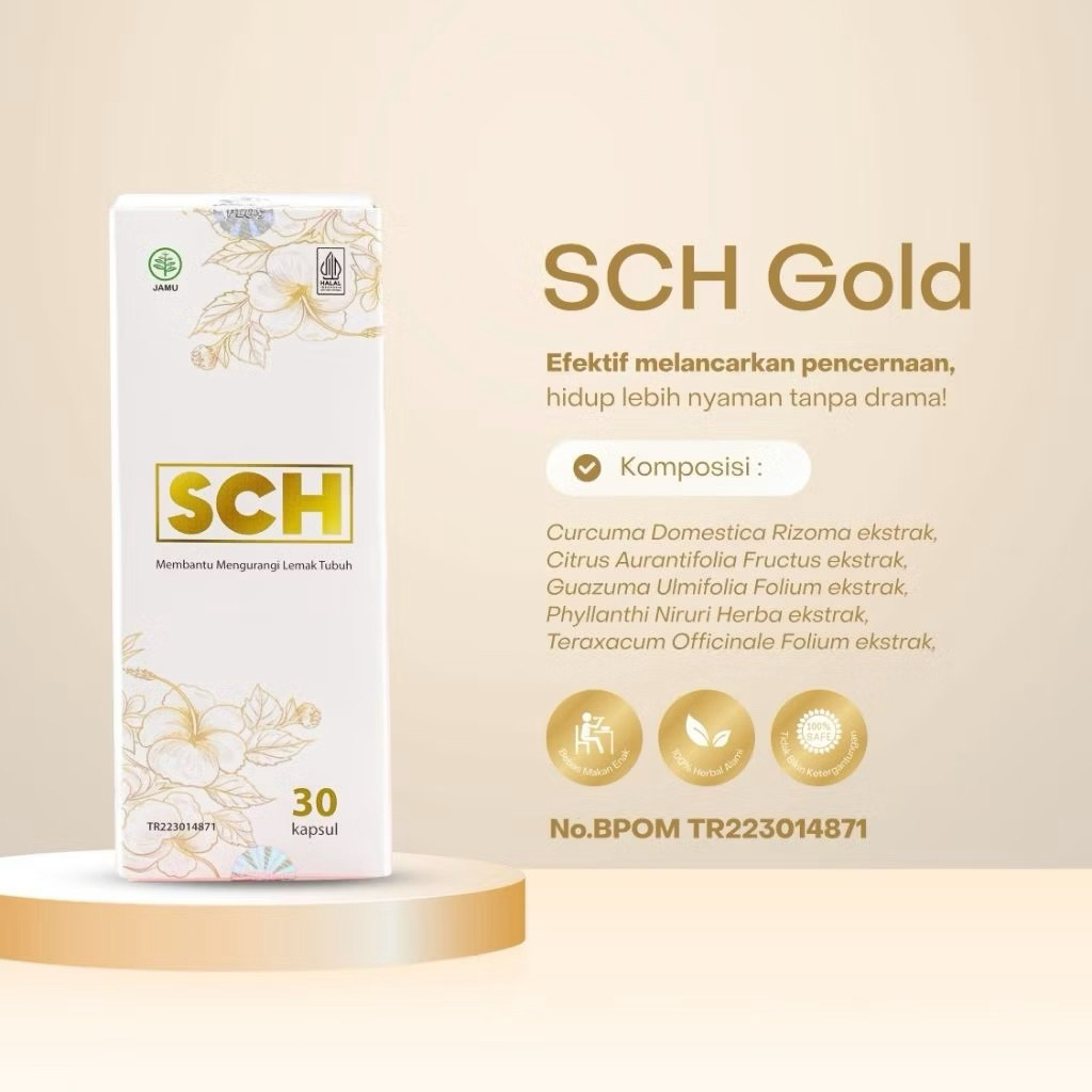 SCH Gold Detoxslim BPOM | SCH Slimming Capsule Herbal | slimming detox premium slim herbal | detox d