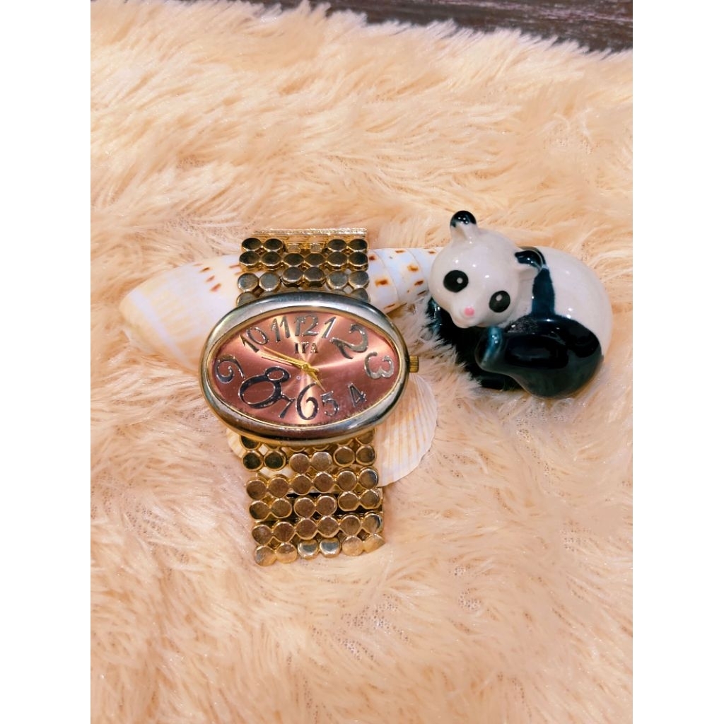 IFA Vintage Fashion Rose Gold Oval Women Bracelet Watch/ Jam Tangan Rantai Fashion Vintage Wanita Be