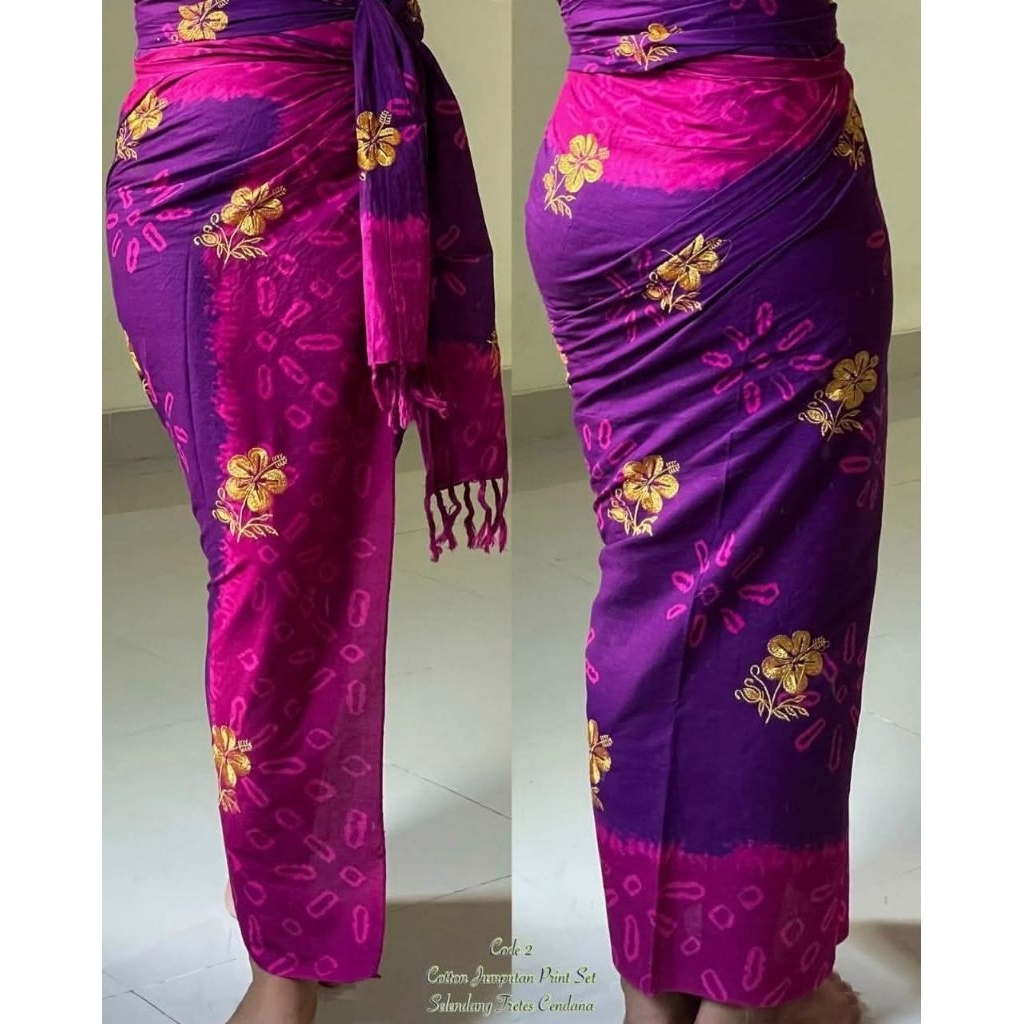 KAMEN KATUN ENDEK JUMPUTAN SET SELENDANG