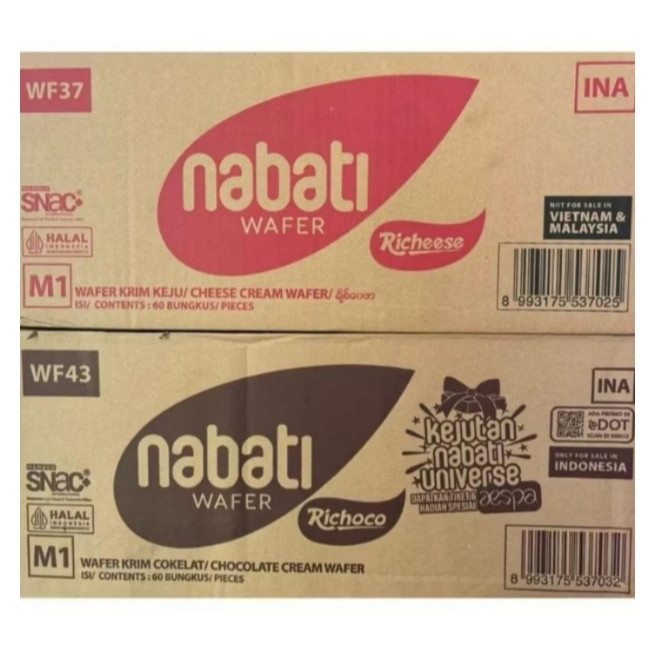 Wafer Nabati Ecer 2000 1 Dus isi 80pcs Karton