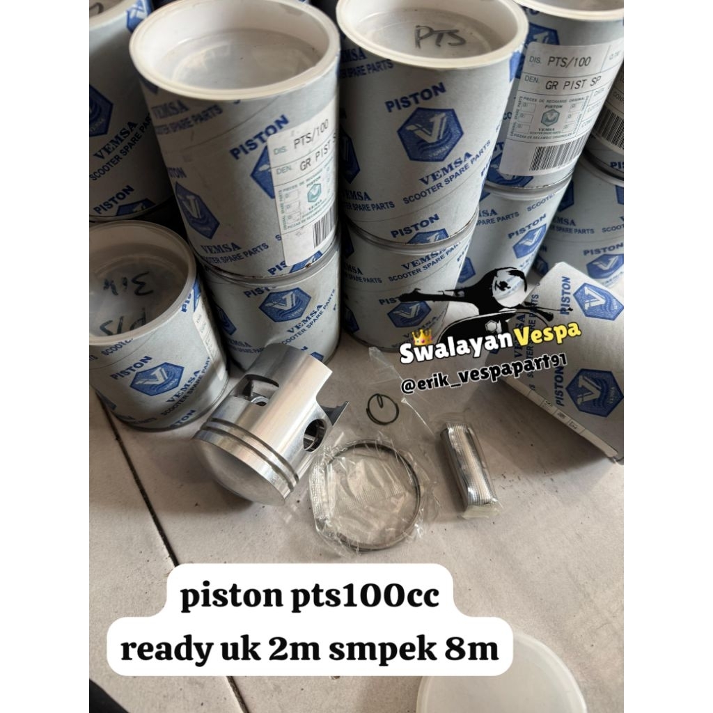 piston vespa pts 100cc seher vespa pts 100cc