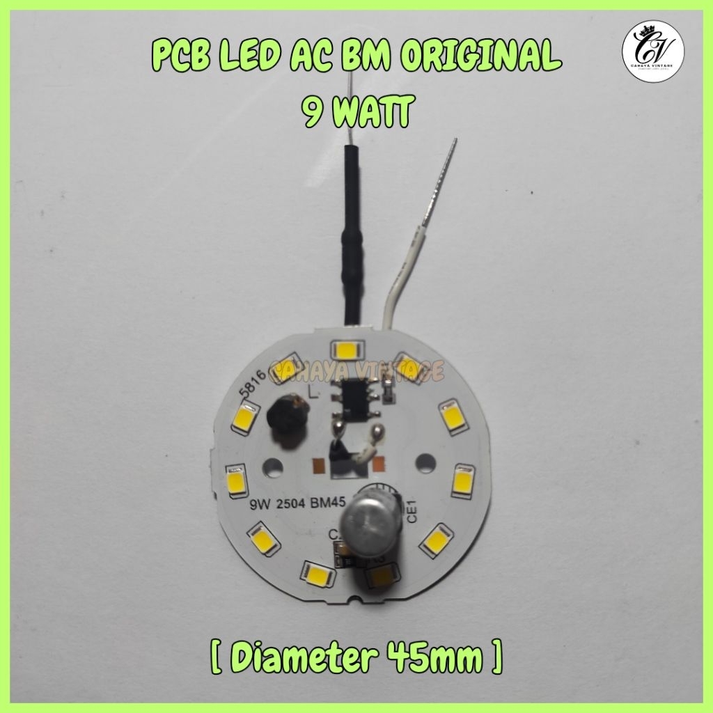 PCB Lampu LED AC 9 WATT BM ORIGINAL MESIN LAMPU