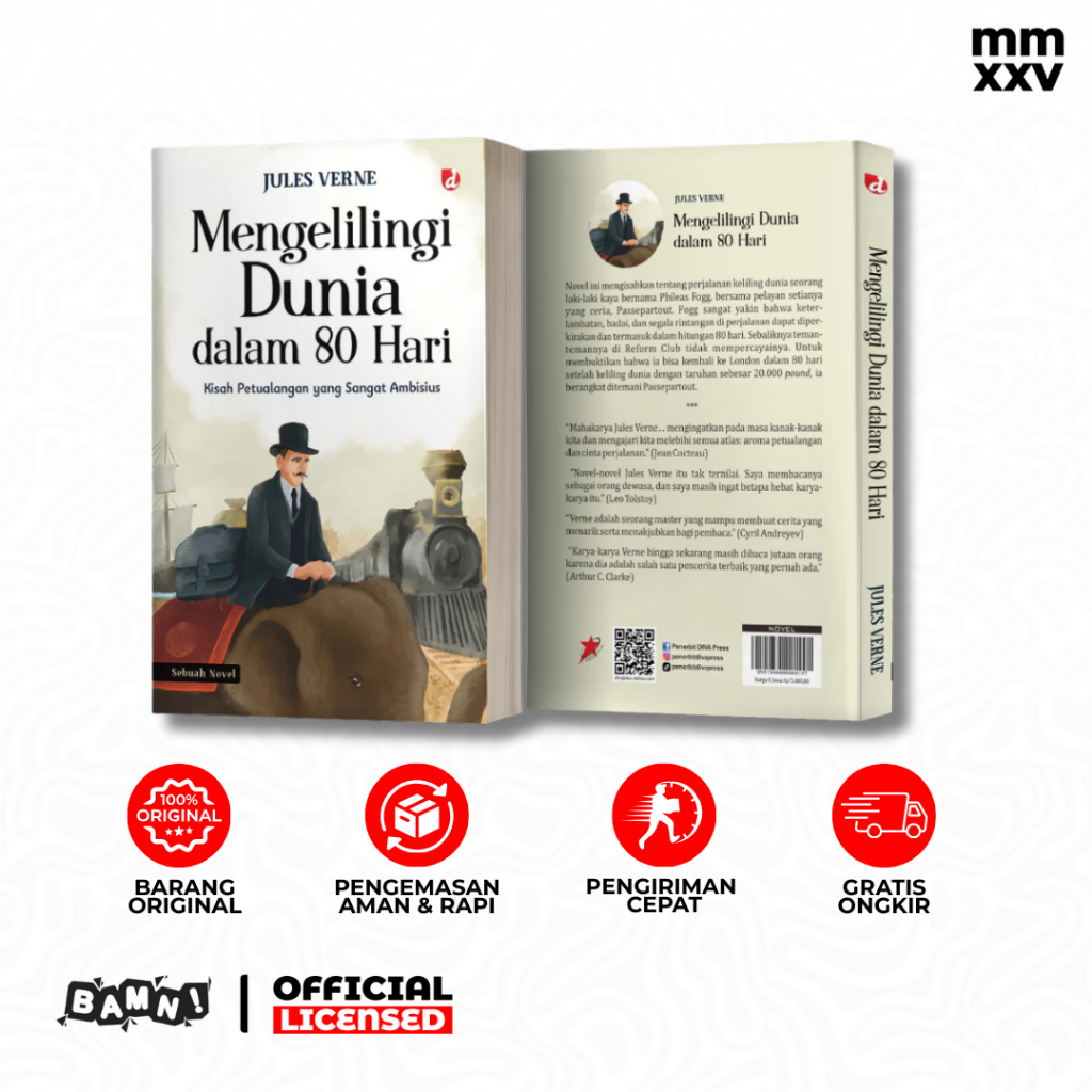 Buku Mengelilingi Dunia dalam 80 Hari (Novel) Jules Verne - DIVA Press