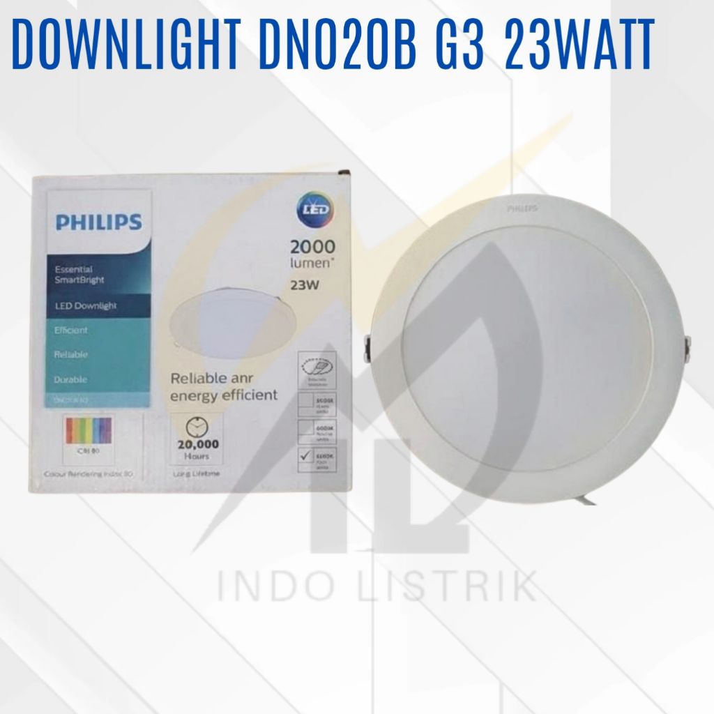 Lampu Downlight Philips DN020B G3 23w 6500K Putih / Downlight Philips dn020b G3 23w 6500K