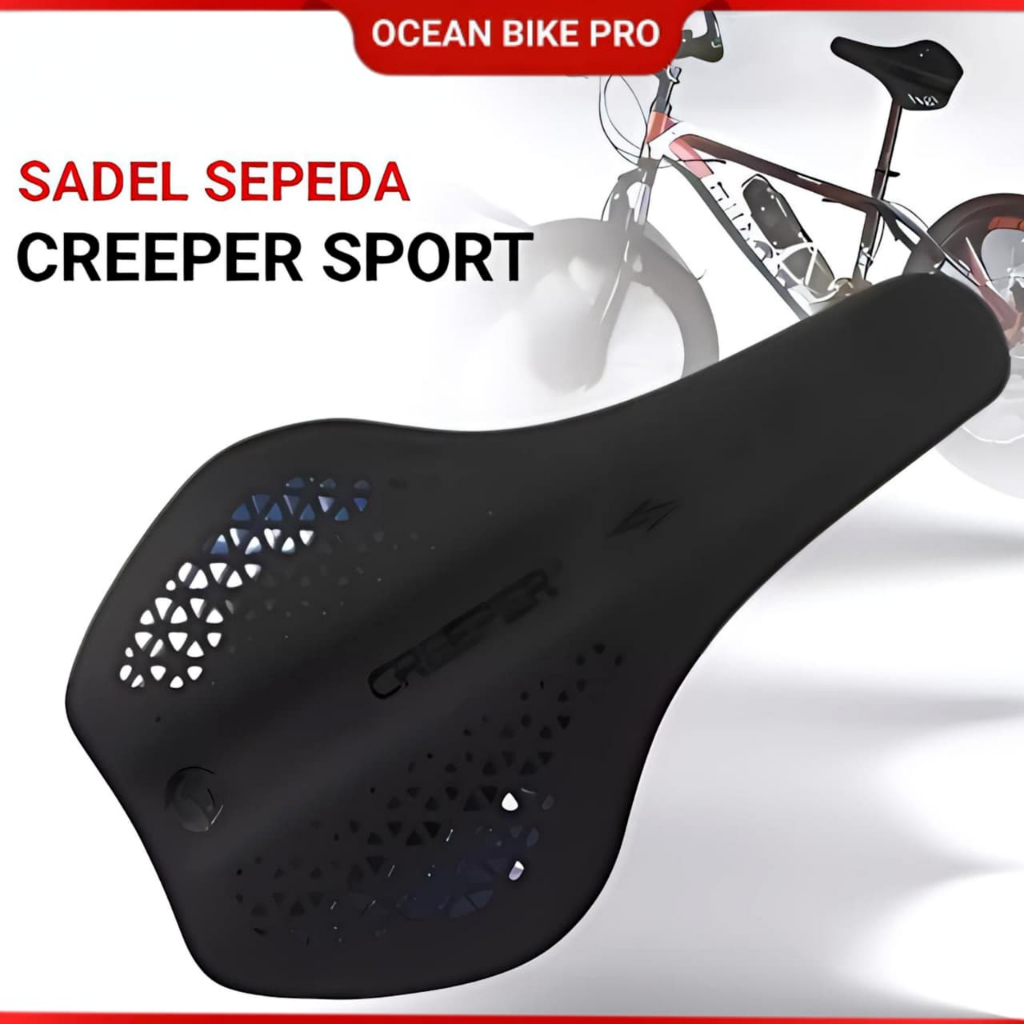 CREEPER Sadel Sepeda Ergonomis Jok Empuk Saddle Sport Mtb Roadbike Listrik Statis Universal Lampu