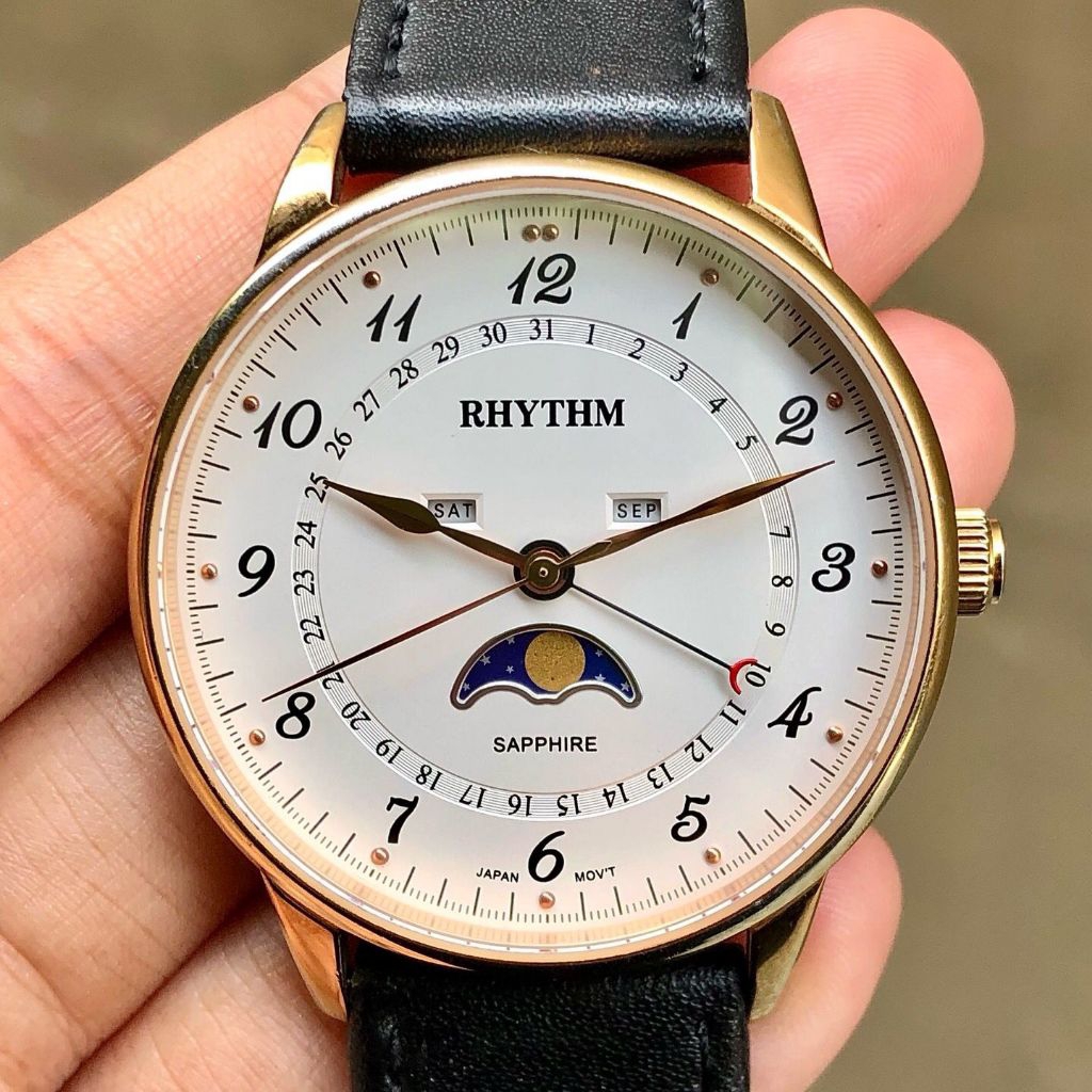 Rhythm Triple Date Moonphase Sapphire FI1607L