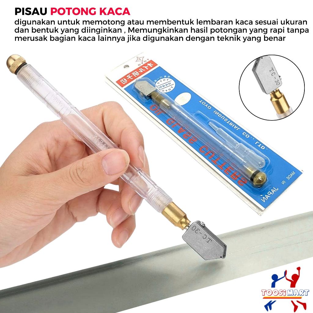 Alat Pemotong Kaca TOYO TC 30 ASLI JAPAN / TOYO TC 30 Pisau Potong Kaca / Alat Pemotong Kaca