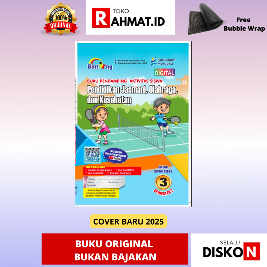 PJOK PENERBIT BINTANG KELAS 3 SEMESTER 2 / BUKU PENDAMPING AKTIVITAS SISWA PENDIDIKAN JASMANI OLAHRA