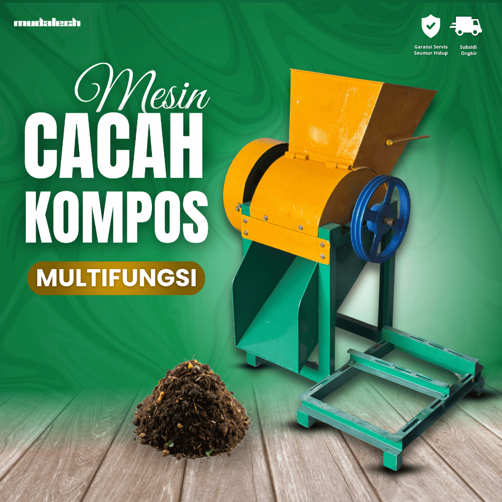 Mesin Pencacah Kompos Multifungsi Cacah Rumput Penghancur Kompos Organik