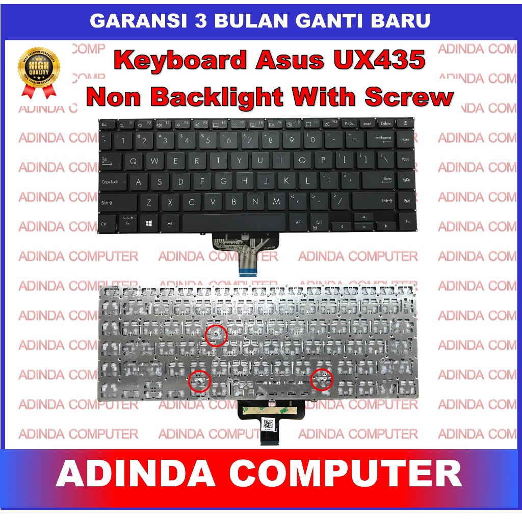 Keyboard Asus Zenbook 14 UX435 UX435E UX435EGL UX435EAL Non Backlight