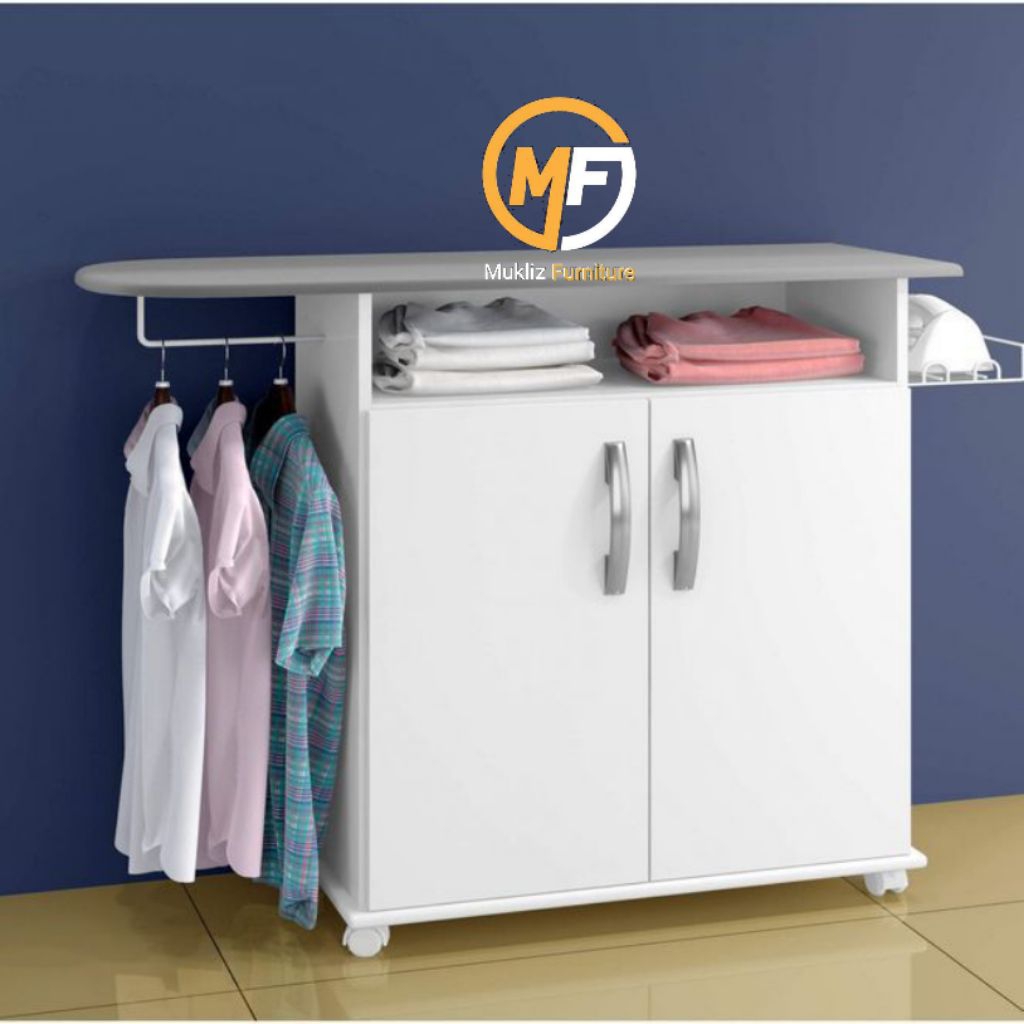 Meja Setrika/ lemari minimalis alas busa & Roda