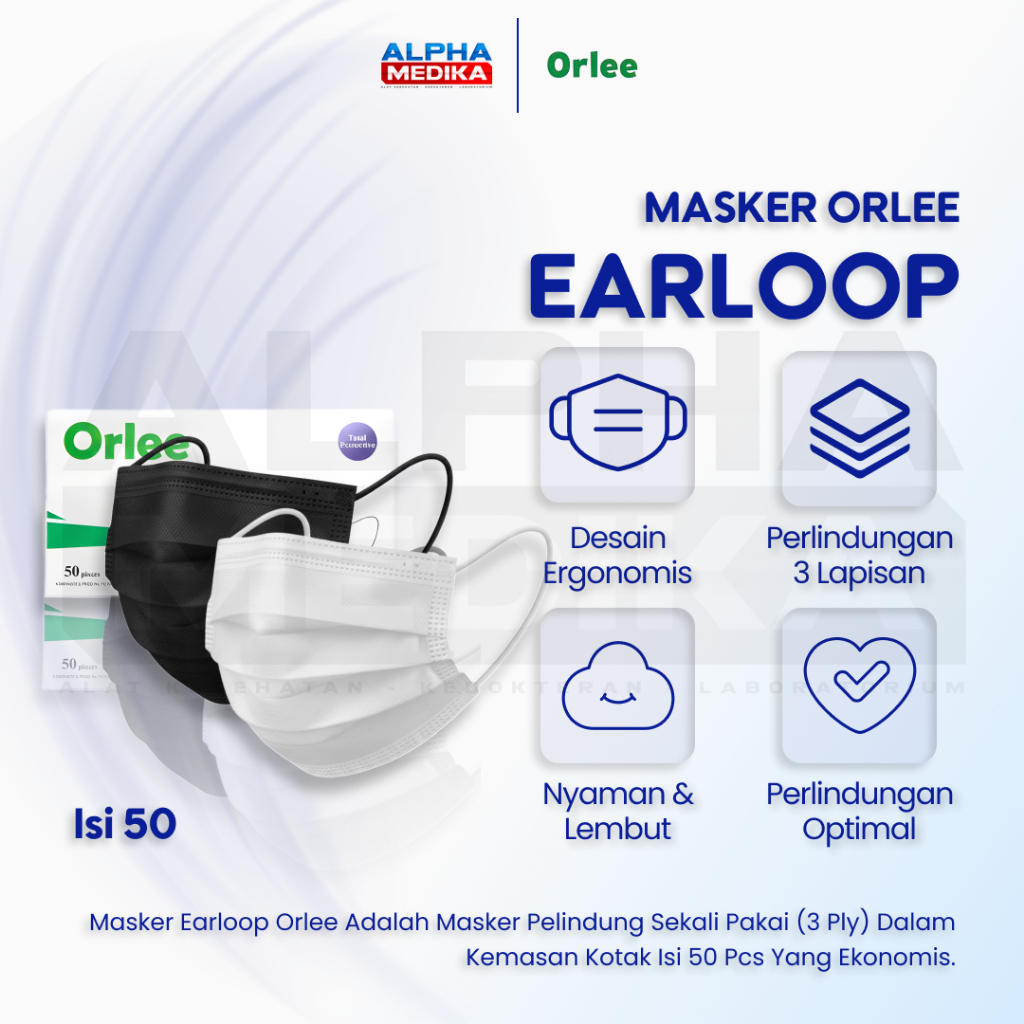 ORLEE - Masker Earloop / Masker Cantol 50's Orlee