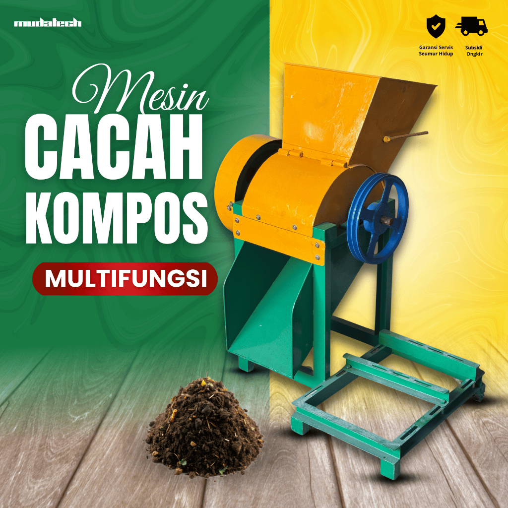 Mesin Cacah Kompos Multifungsi Pencacah Rumput Penghancur Kompos Organik
