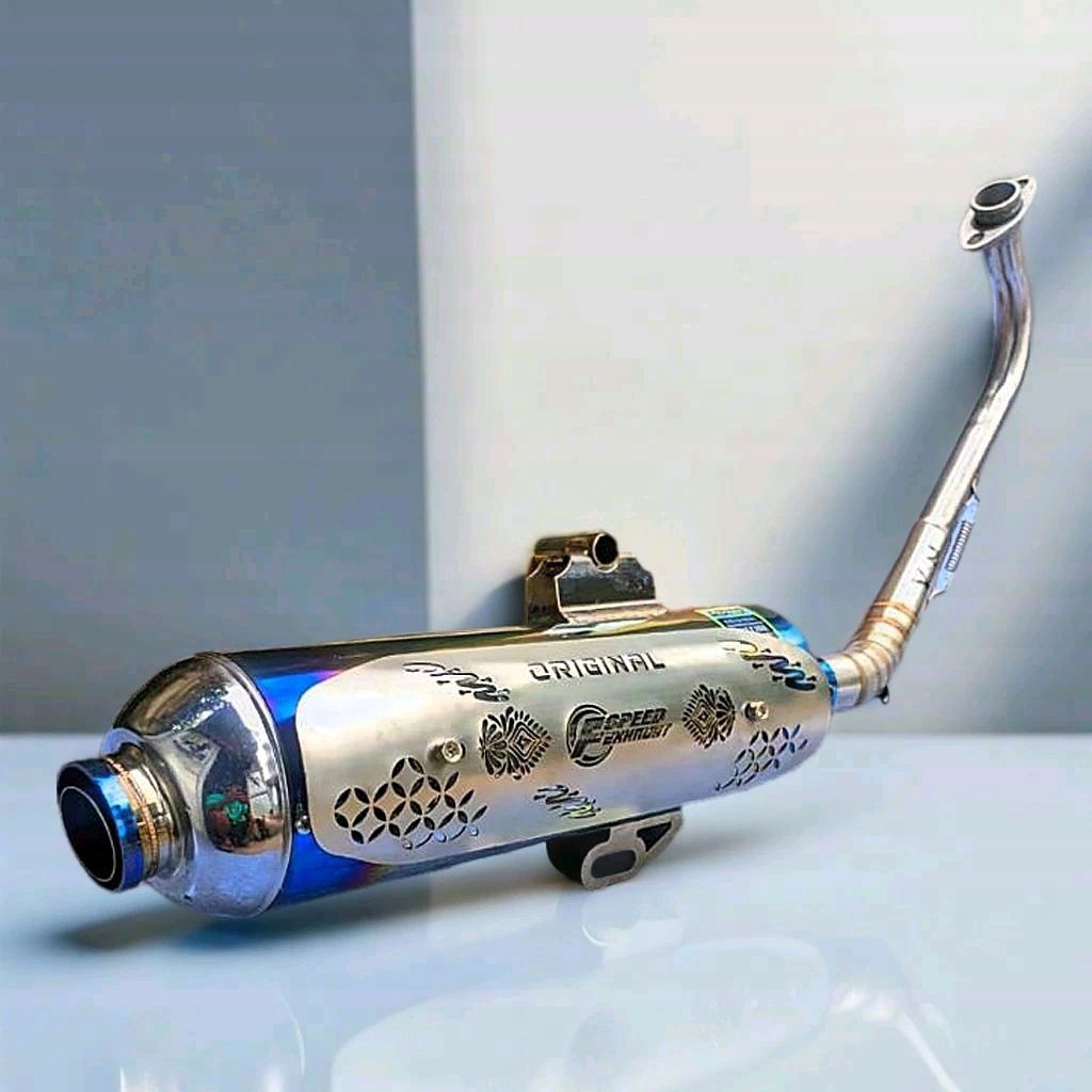 Knalpot Standar Racing Vario - Vario 125/150 LED New Suara Adem Ngebass Tameng Original Fspeed