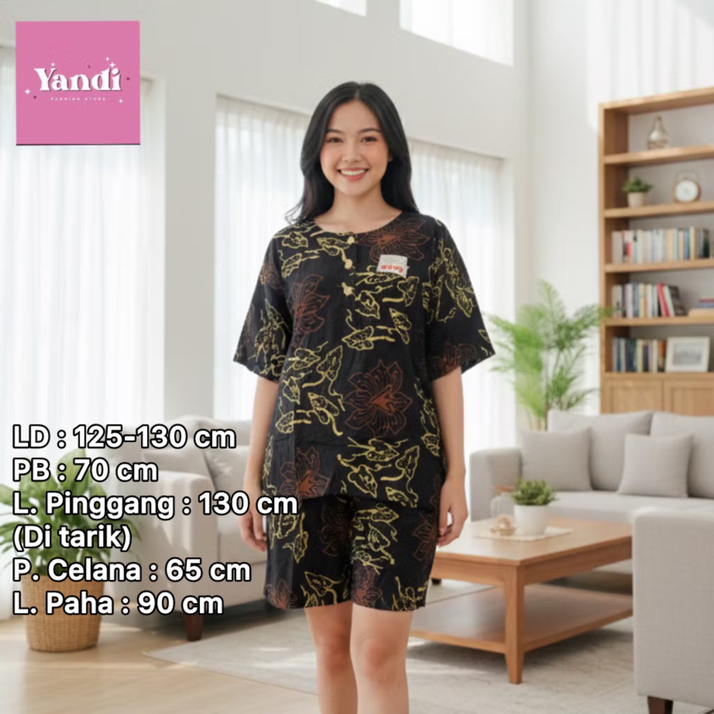Kencana Ungu Ori Stelan Kulot Jumbo LD 130 CM Label Coklat - Naina Batik