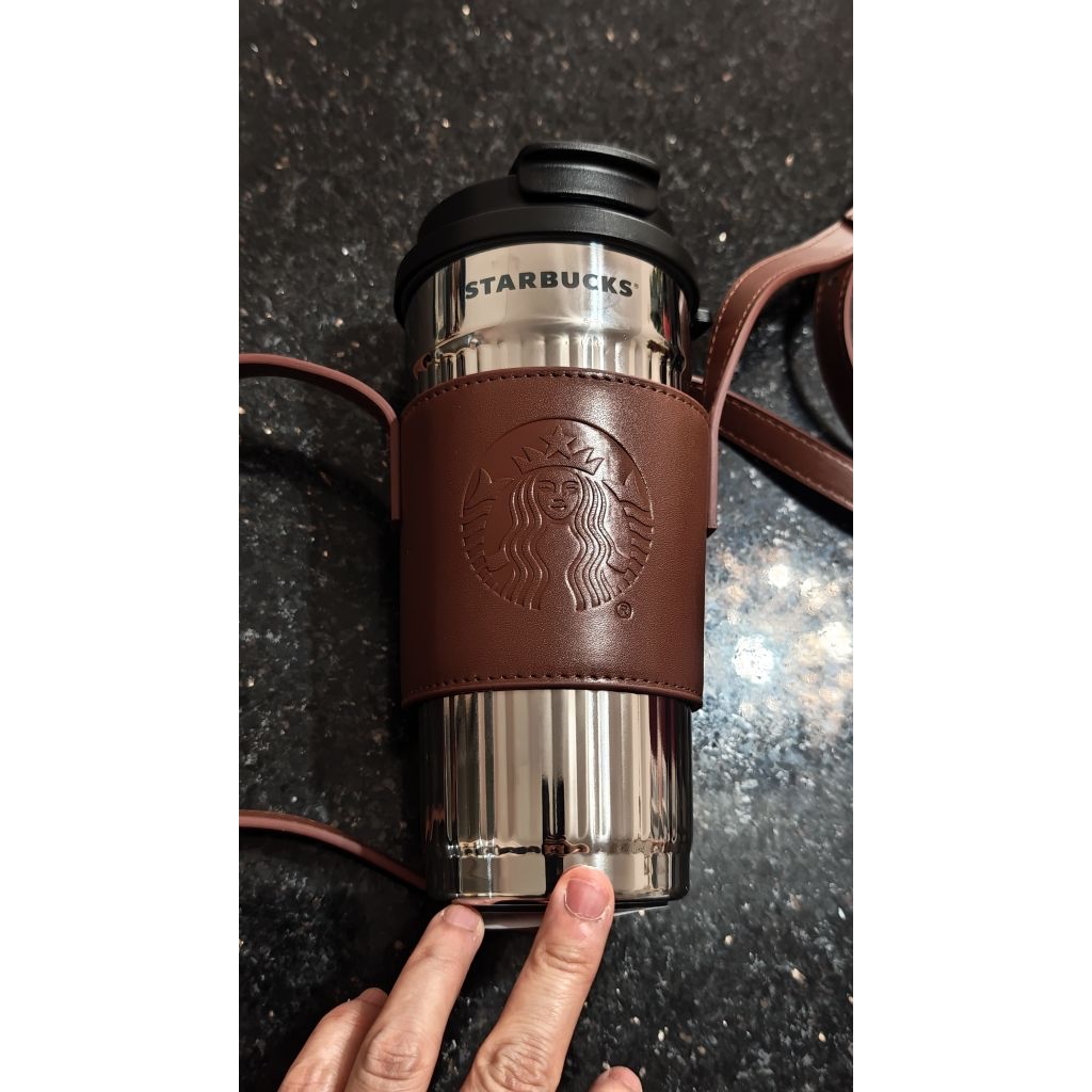 Starbucks retro tumbler silver set original new