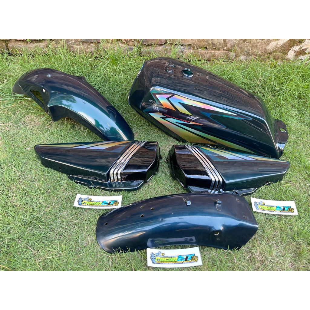 BODY SET RX KING 2007 HIJAU STRIPING HOLOGRAM