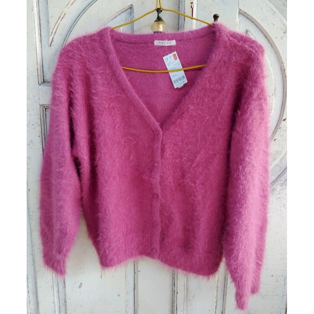 Cardigan crop fuzzy