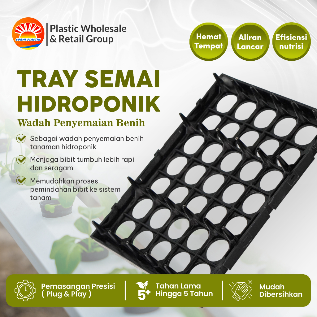 Seedling Tray Semai High Quality PVC - Tray Semai 35 Lubang Tebal Anti Pecah