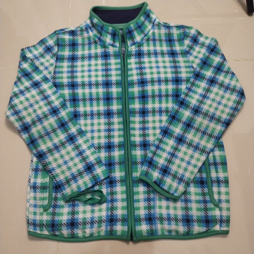 B14 (Preloved) Jaket bahan Flanel Anak usia 8-9 tahun brand Uniqlo