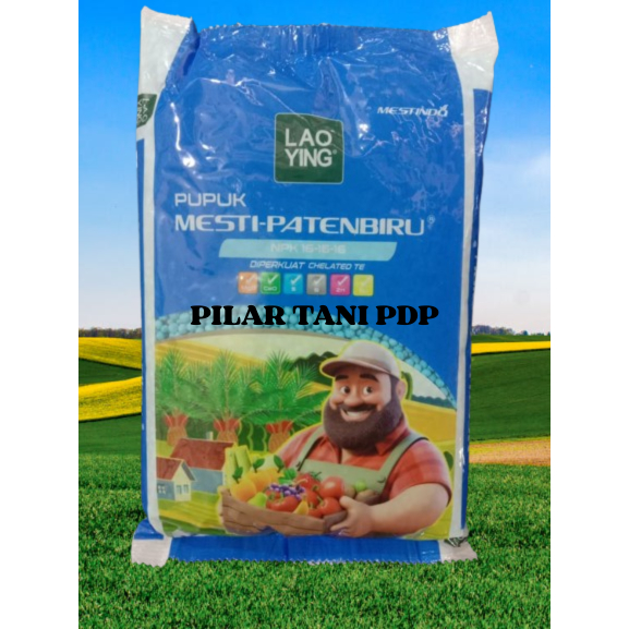 Pupuk Npk Laoying 16.16.16 Mesti Paten Biru kemasan 1Kg