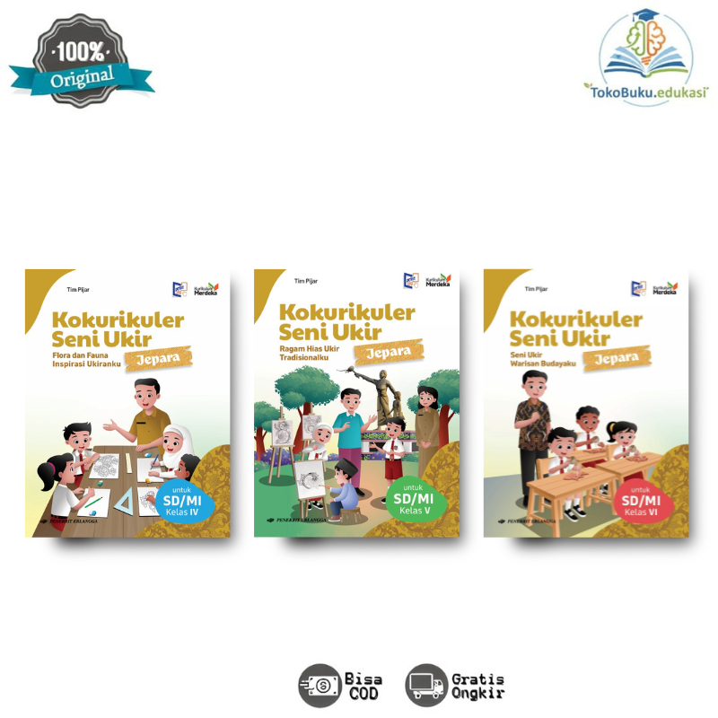 Buku Kokurikuler Seni Ukir Jepara SD/MI Kelas 4,5,6 Kurikulum Merdeka