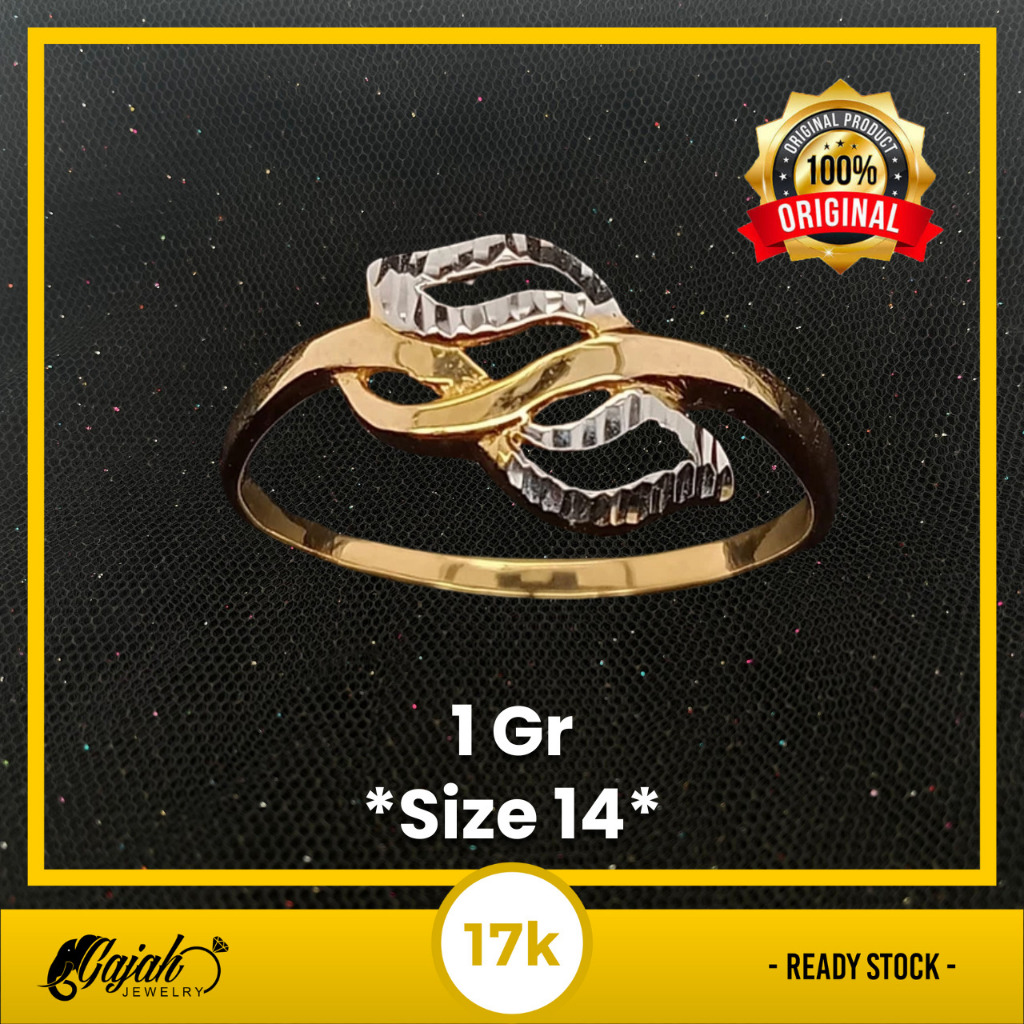 Cincin Emas 17K - Toko Emas Gajah - 1 Gram 773