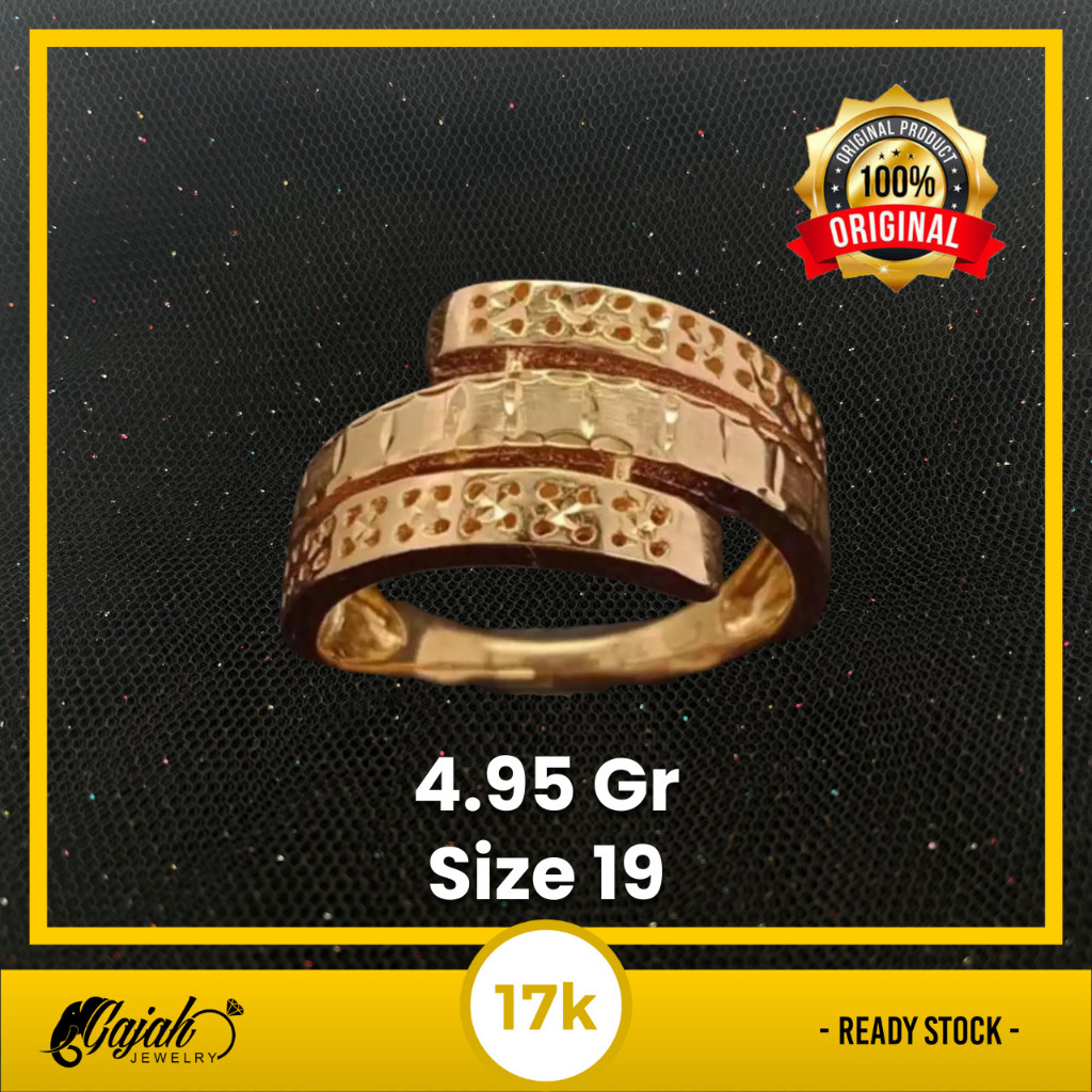 Cincin Emas 17K - Toko Emas Gajah - 4.95 Gram