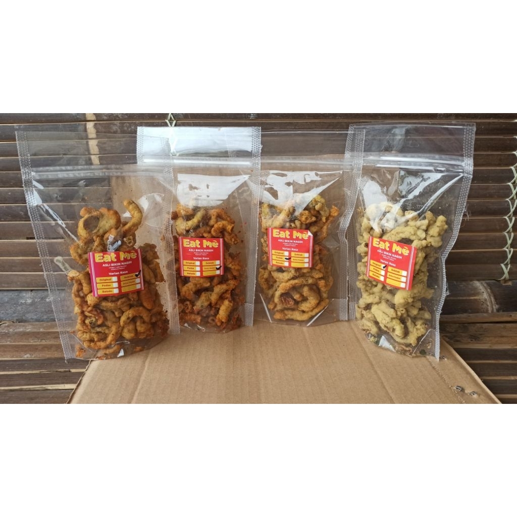 Usus Crispy Pedas Daun Jeruk Usus Krispi 100 Gram