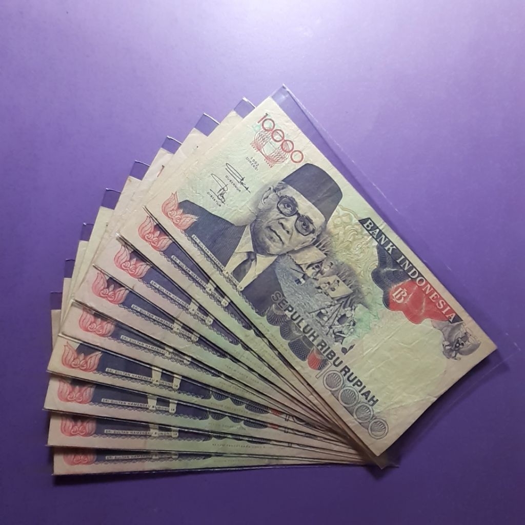 Uang kuno 10000 hamengku buwono tahun 1992