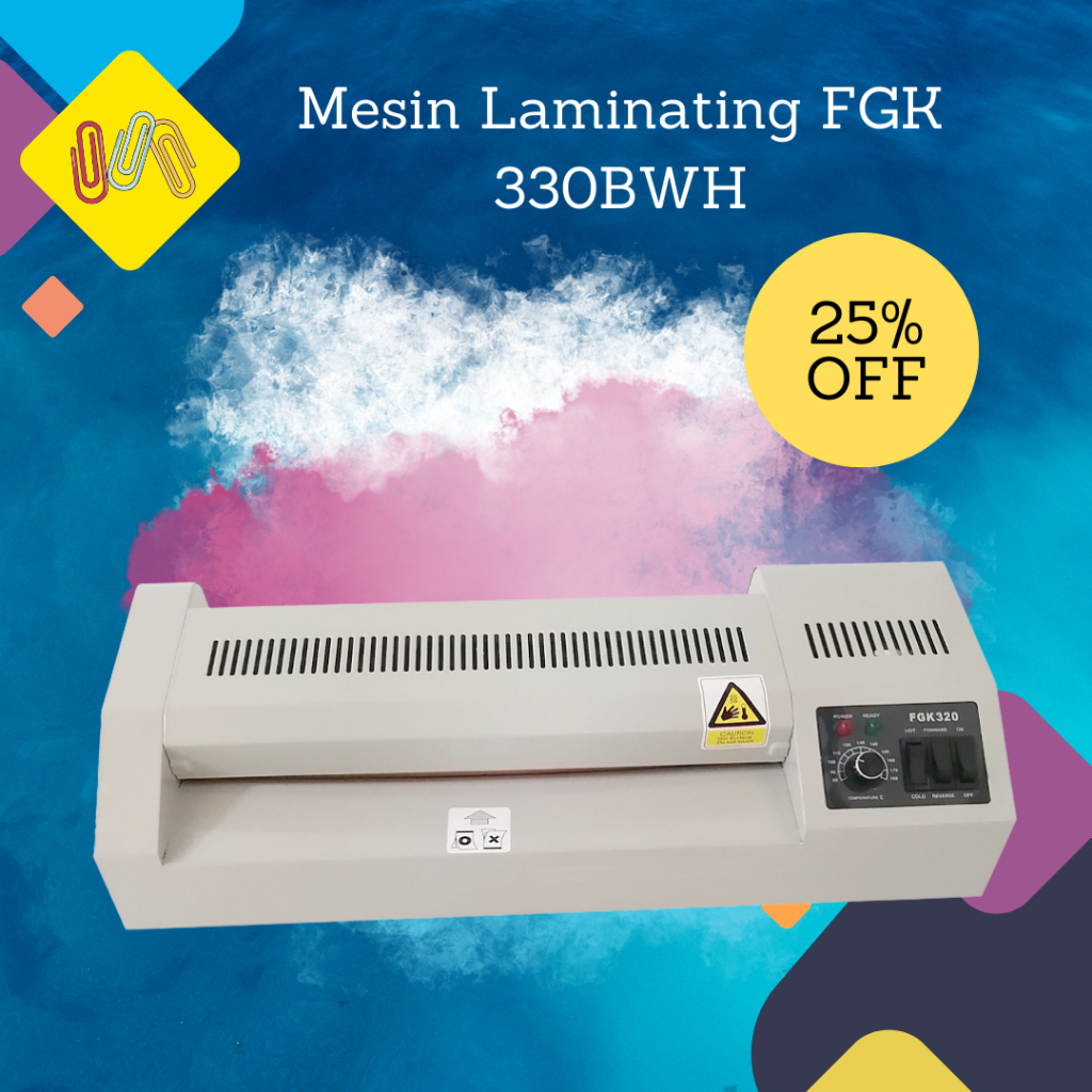 Mesin Laminating Ukuran A3 / Laminator Machines Bright Office FGK 330 BWH (With Handle Knob)