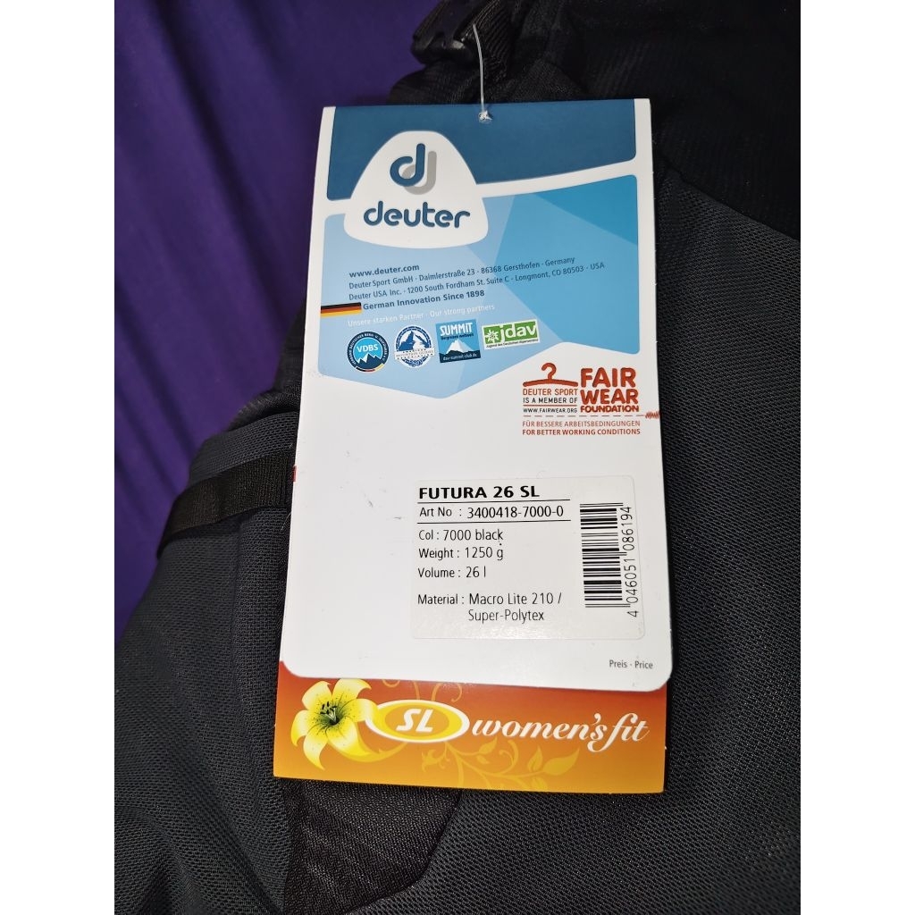 TAS HIKING DEUTER 26 SL