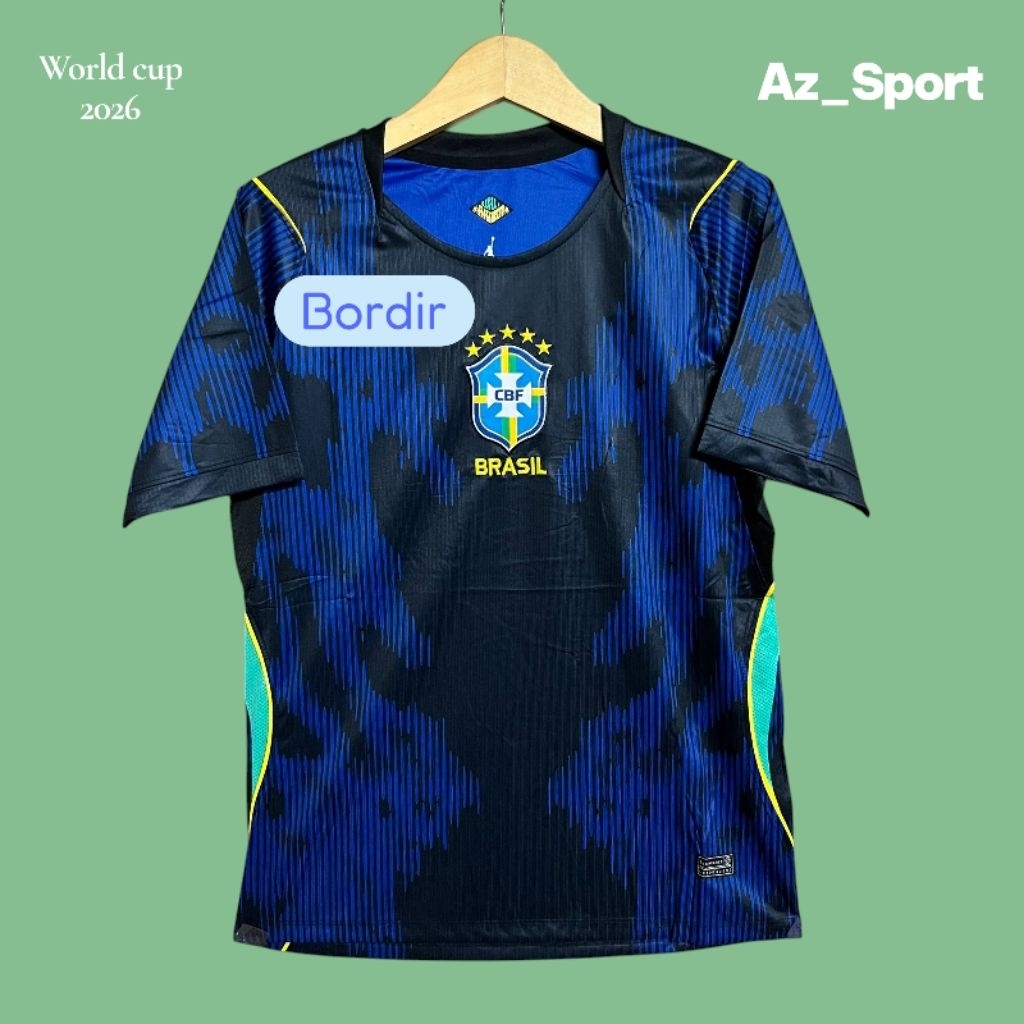 Jersey bola Brazil away grade ori 2026 | Baju Bola Dewasa Anak