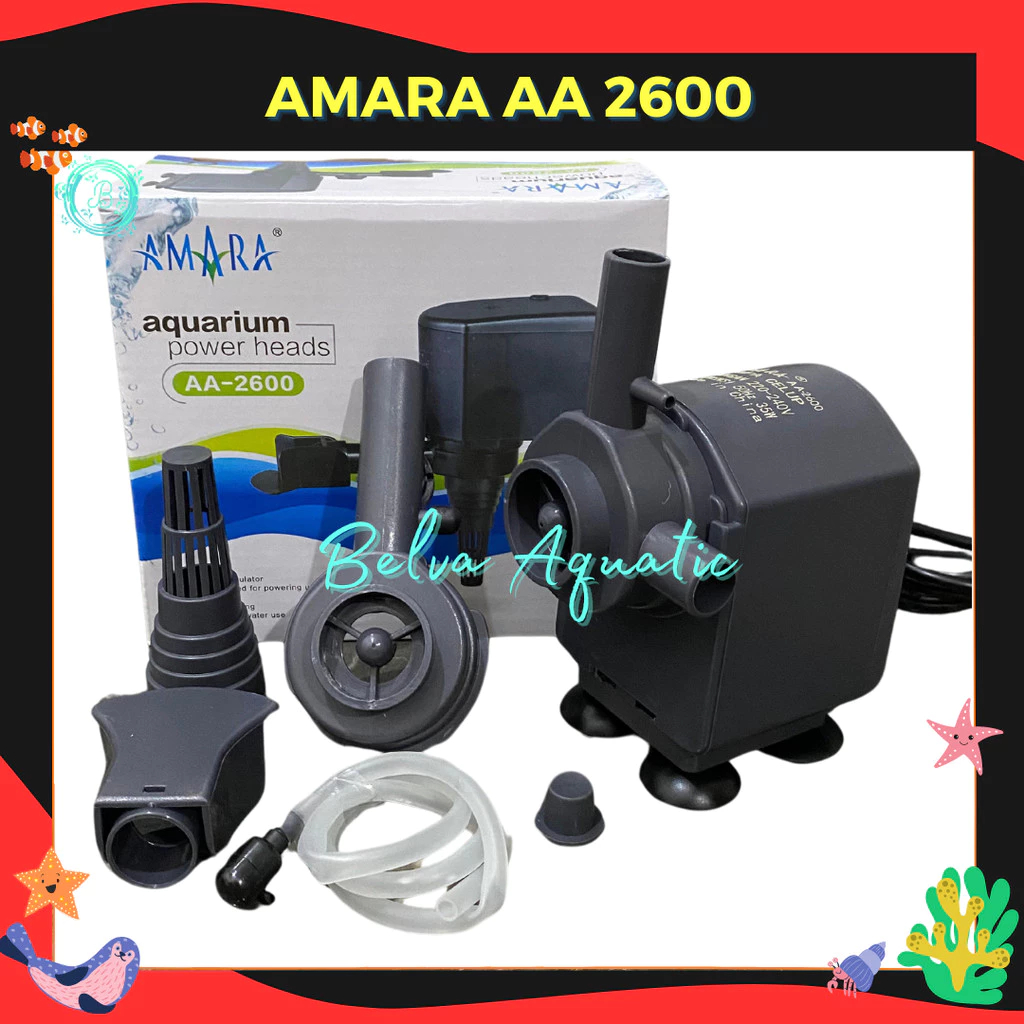 Amara AA2600 Pompa Aquarium Pompa Celup Aquarium Pompa Hidroponik Amara AA 2600