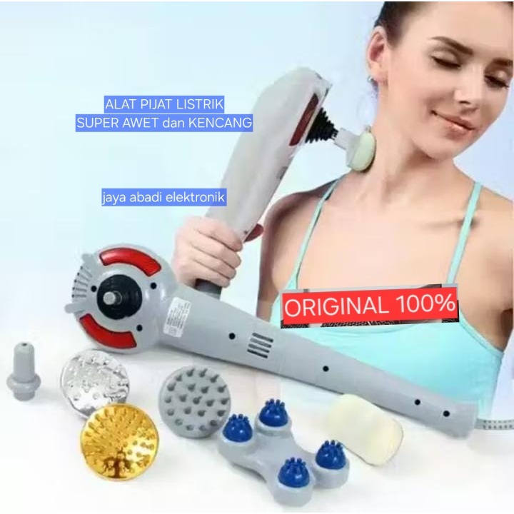 H118 MESIN MASSAGE ORI 100% LISTRIK ELEKTRIK TERAPI MAGIC MASSAGER 8 in 1 Multifunction titik akupre