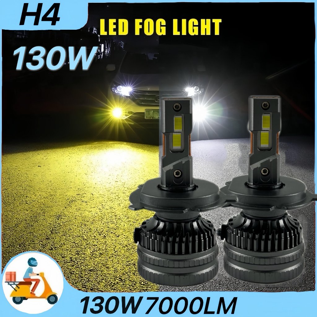 H4 lampu led mobil avanza LED Headlamp Mobil /2Pcs 6000k Lampu Led H4 Super Terang 7000LM 130W
