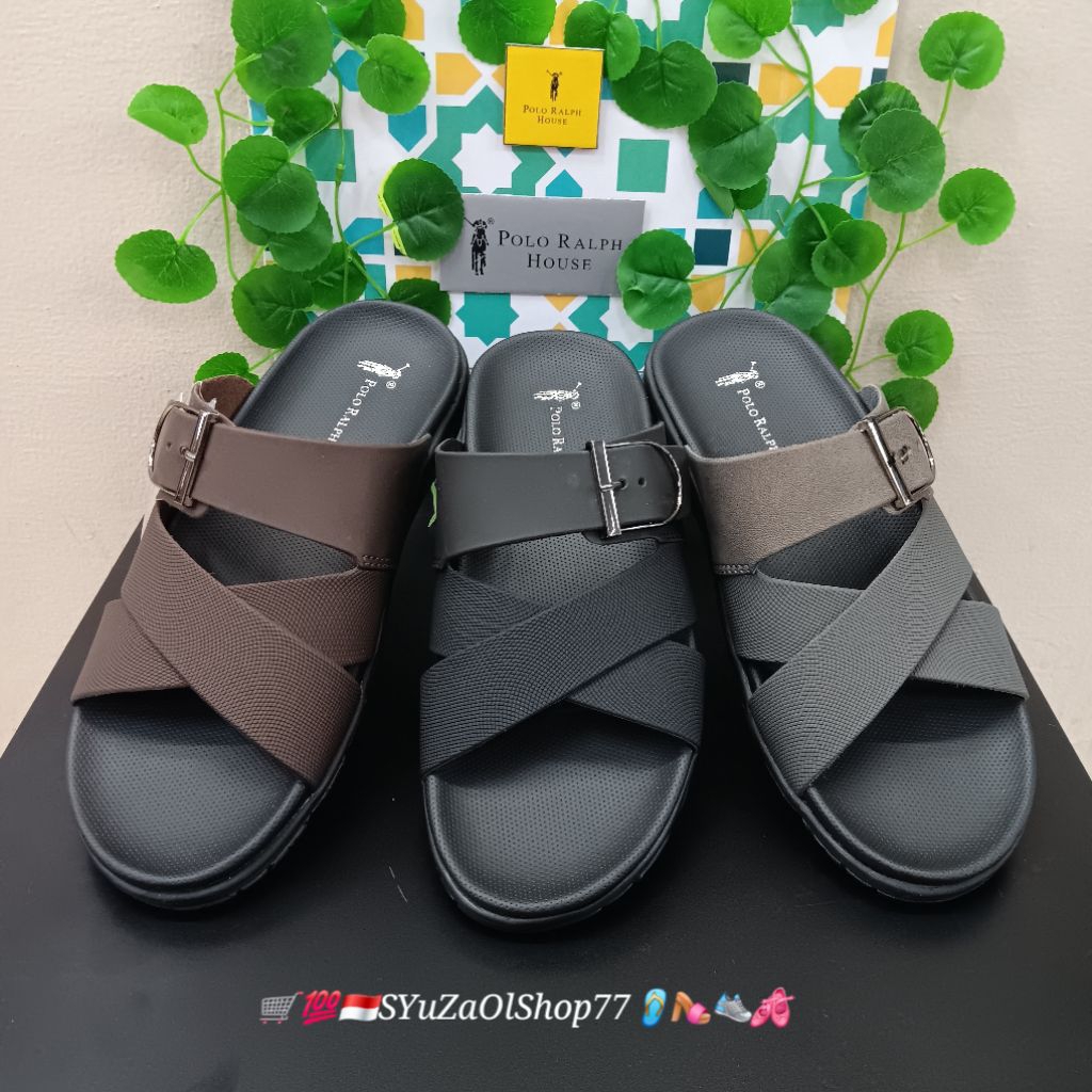 [Bisa COD/100% Original/Art FABELO 03] Sandal Pria POLO RALPH HOUSE/Sandal Casual Pria/Sandal Slide/
