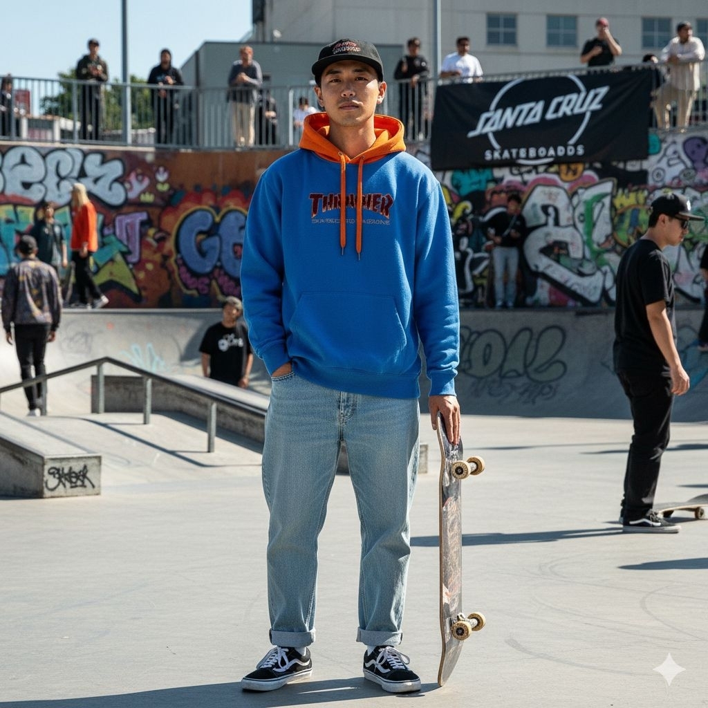 Hoodie thrasher x joutie boridr original japan market