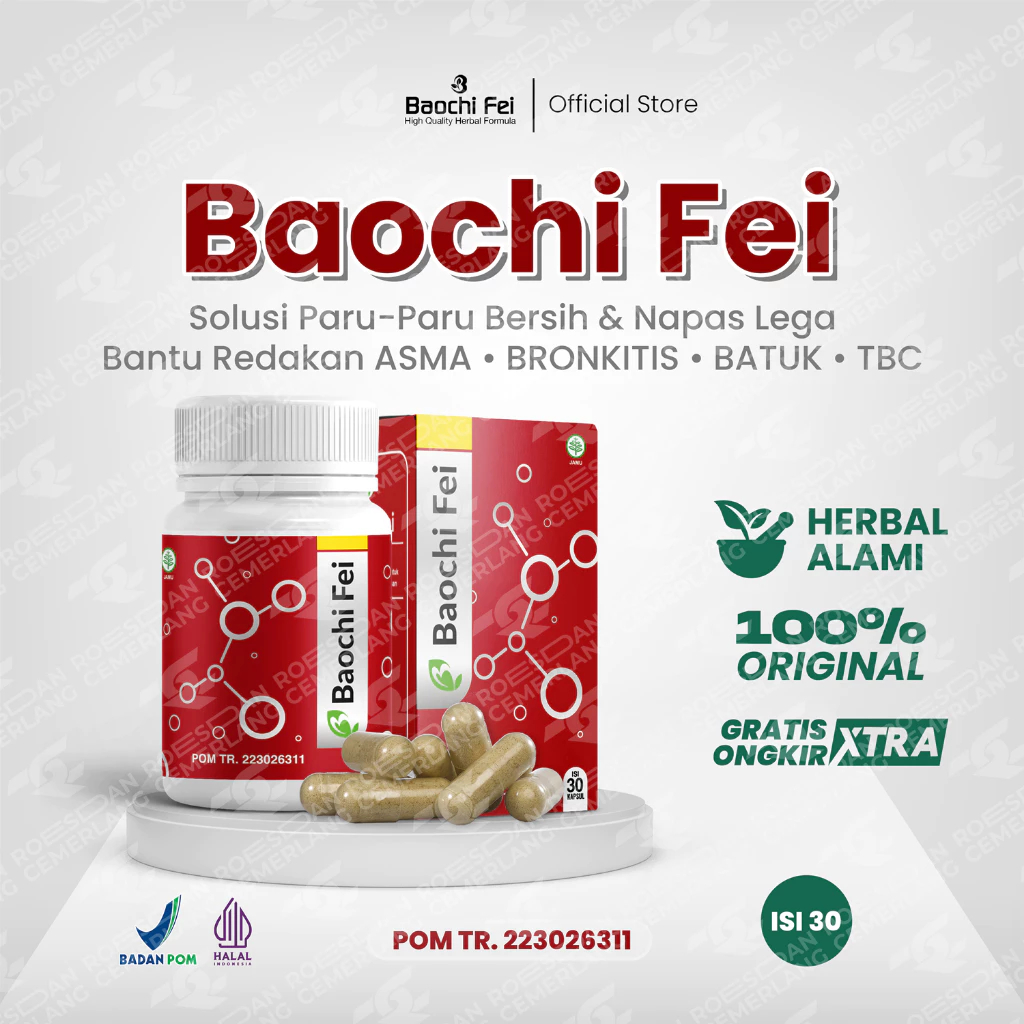 Baochi Fei Obat Pernafasan Herbal 30 Kapsul