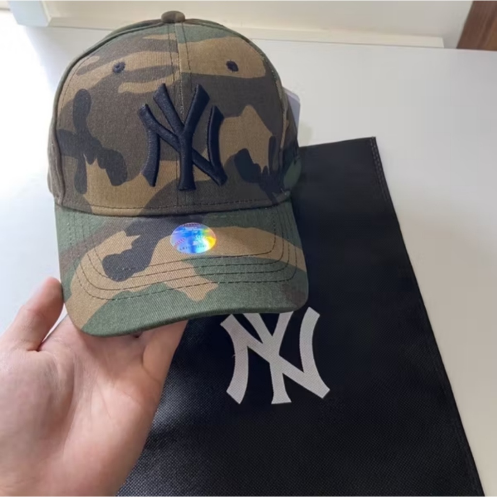 Topi Ny Mlb Cap Camo Unik Bahan Kanvas