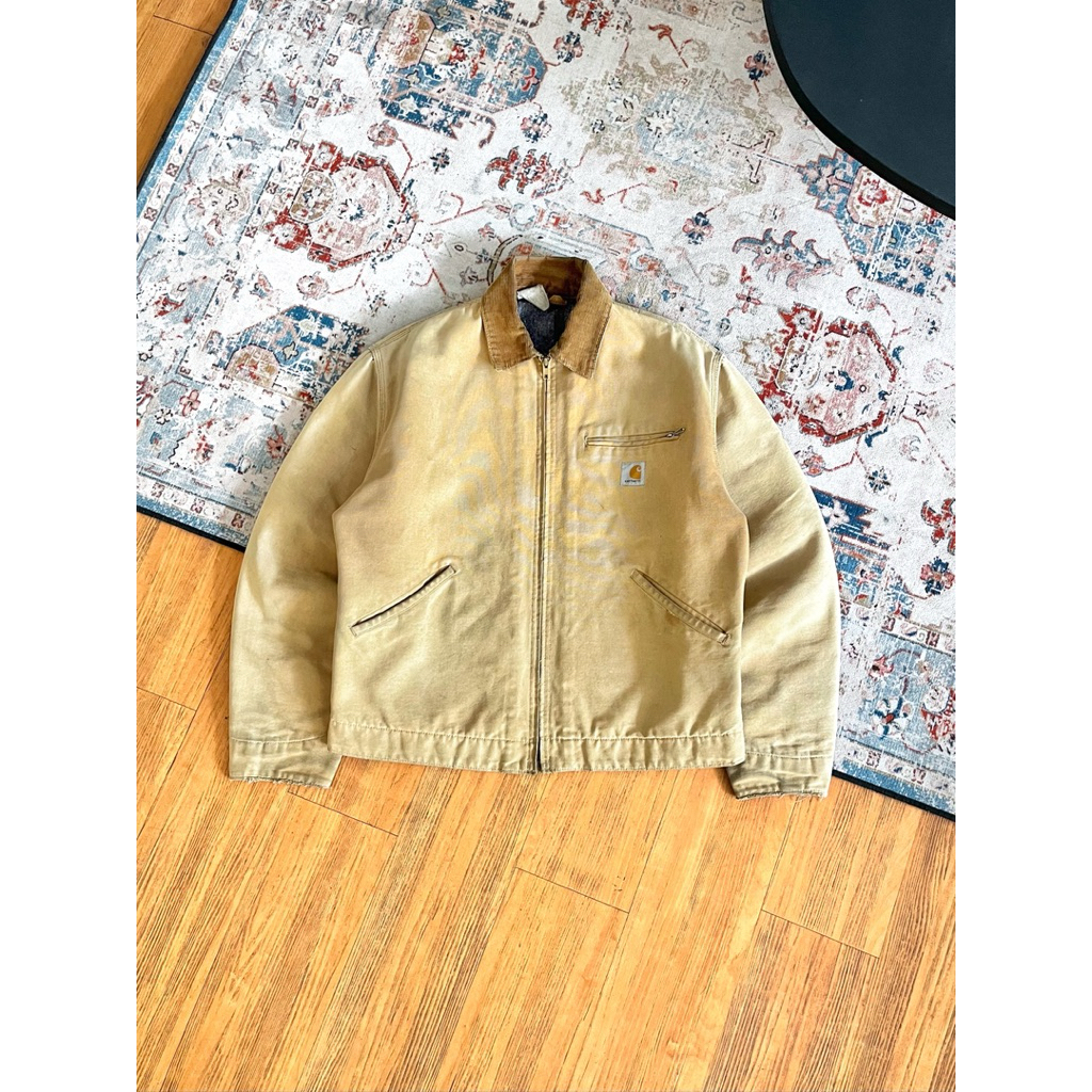 Vintage 1980's Faded Brown Carhartt Detroit Jacket - 6BLJ