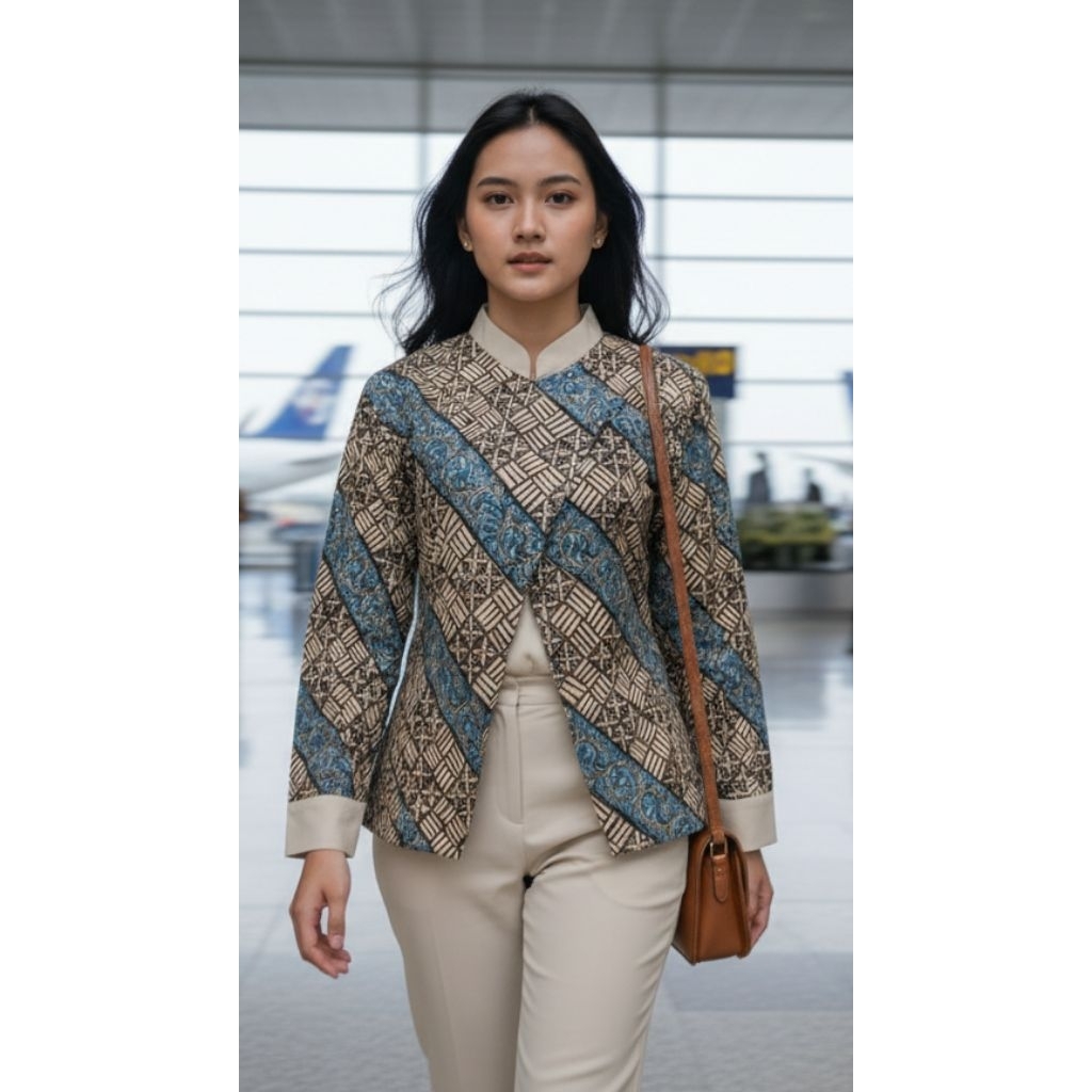 Batik Solo Trendy - Ambar Blouse Batik / Blouse Batik kekinian motif mewah dan Elegant// Baju wanita