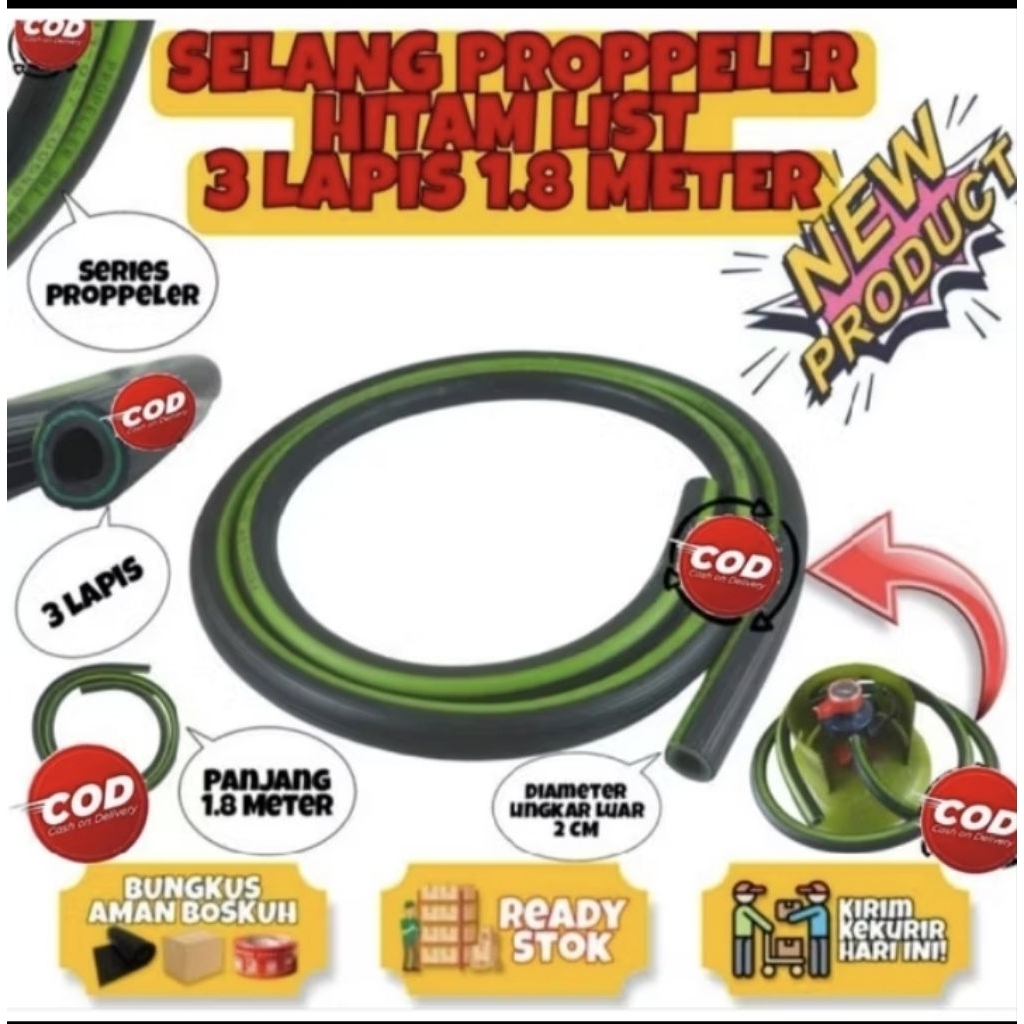 SELANG GAS PROPELLER 3LAPIS PANJANG 1,8METER