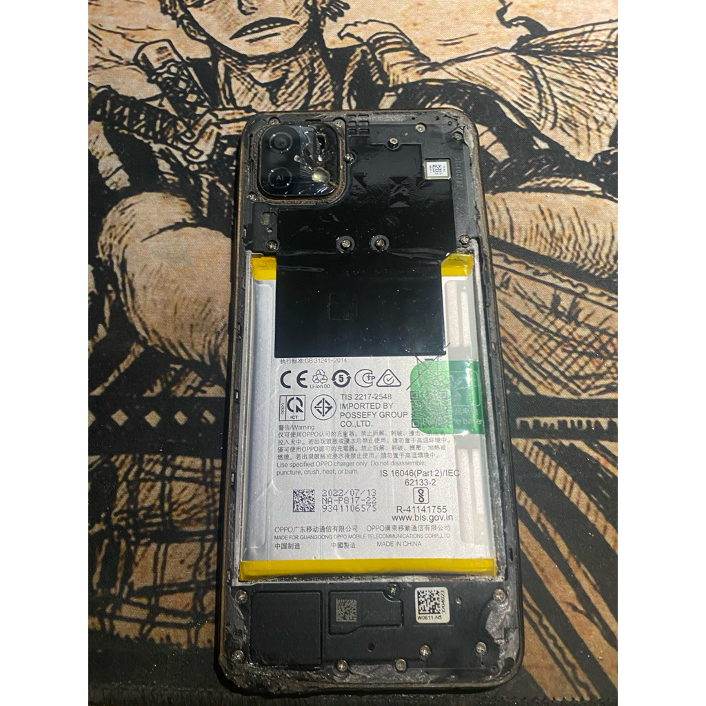 Mesin oppo a16e normal minus lcd